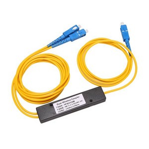 싱글모드 광섬유 스플리터 Fbt 광 커플러 Ftth SC UPC 1X2 Plc, 블루&옐로우, 1개