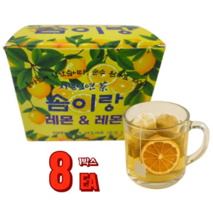 솜이랑 레몬&레몬차 레몬티백 2개와 건조레몬 한조각 개별포장 진짜 레몬만 한가득 담았어요 순수원재료100%, 1박스, 8개입