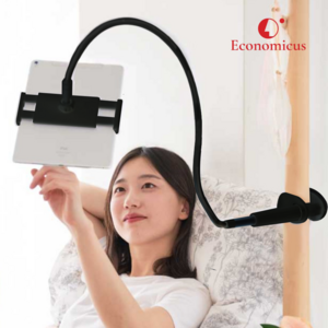 이코노미쿠스 누워서 자바라 침대 핸드폰 거치대 고정대 걸이 받침대, 1개, 올블랙 85