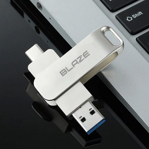 블레이즈 USB 메모리 128G C타입 USB 듀얼 아연합금 당일발송, 128GB, 1개