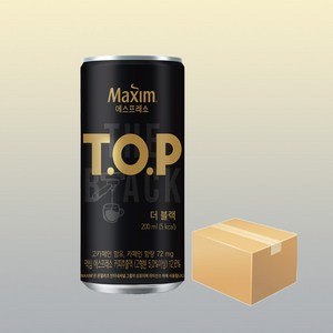 TOP 티오피 더블랙 200ml x 36캔 (1박스)/캔커피 음료, 36개