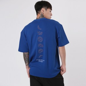 베럴댄나우 남자 문라이트 자수 오버핏 반팔티셔츠