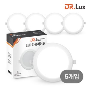 닥터룩스 LED 다운라이트 6인치 15W 방습형, 5개