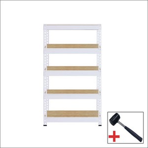 무볼트 앵글선반 5단 양면코팅판 사이즈선택 조립식선반 간편조립 베란다선반 조립식 앵글 선반 가정용 창고용 다용도 수납, 아이보리