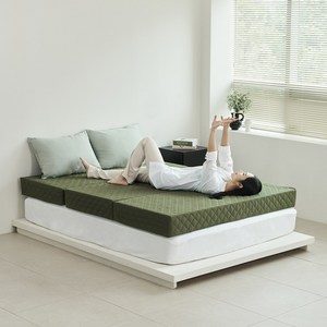 더릭스홈 3단 접이식 마약매트리스 6cm 10cm 15cm 원룸 바닥 단단한 수면매트 자취 접는 침대 매트릭스 토퍼