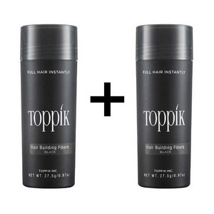 Toppik Hai Building Fibes 토픽 모발 커버 섬유 파우더 27.5g, 2개, 블랙 27.5g 2병