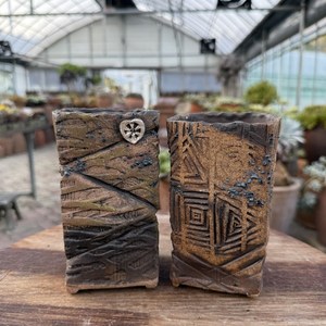 손옹기화분 대(사각/원형) 2종셋트 다육이화분, 1번, 1세트