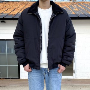 문컬렉션 [당일발송] 남녀공용 빅사이즈 오버핏 패딩 점퍼 투웨이 지퍼 블루종 항공 잠바 아웃도어 겨울 방한 자켓