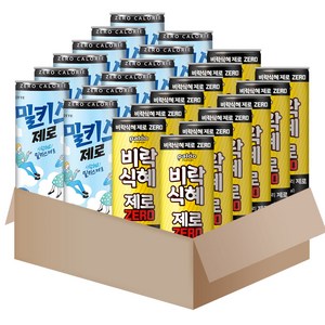 [밀키스제로 캔음료24] 12+12, 1세트, 238ml