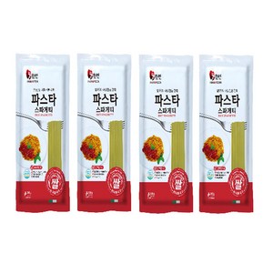 쌀95% 글루텐프리 쌀스파게티/ 무방부제 무첨가제 무설탕//쌀스파게티 500g, 4개