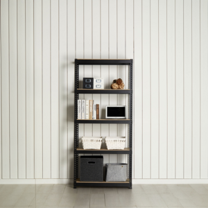 다용도선반 수납선반 철제 주방선반 시스템 맞춤 앵글 랙 폴던스랙플러스 3칸(4단), 블랙, 500mmX500mm, 1800mm X 4단(3칸)