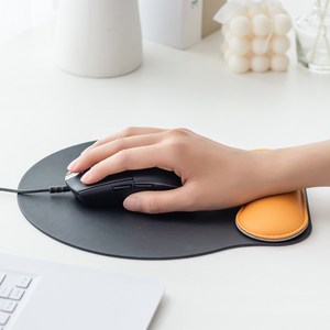 마우스 손목 보호 보호대 방수 가죽 노트북 키보드 패드 쿠션 받침대, 쿠션패드 블랙+그레이, 1개