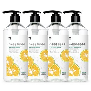 살림백서 스파클링 깔라만시향 주방세제, 750ml, 4개