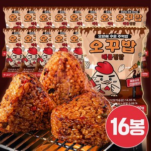 [카페이노스] 오꾸밥 매콤찜닭 구운주먹밥, 16개, 100g