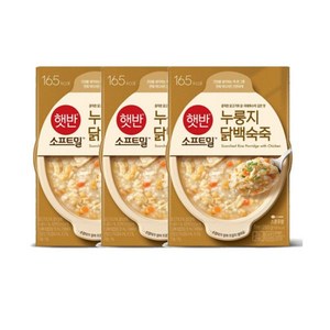 햇반 누룽지닭백숙죽, 280g, 3개