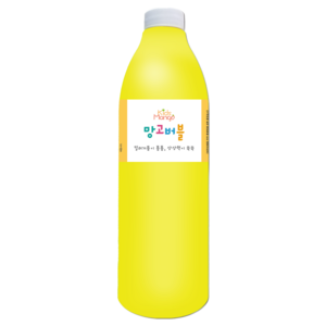 키즈망고 망고버블 거품물감, 1000ml, 옐로우