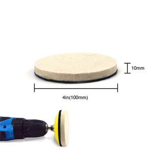 와이지알씨 양모패드 3-6인치 모음 샌딩패드용 단모패드 광택패드 연마, 양모패드 C타입 4인치, 1개