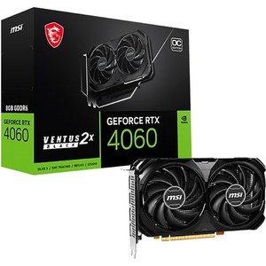 MSI 지포스 RTX 4060 벤투스 2X 블랙 OC D6 8GB