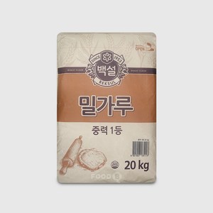 백설 중력1등 밀가루, 20kg, 1개