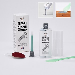 생활장인 에폭시접착제 타일본드 금속 나무 방수 플라스틱 돌 다용도 42ml, 1개