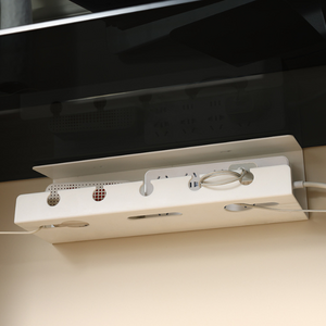 레디박스 간편한 고급형 책상 밑 다용도 거치대 접착식 선반, 1개, 화이트