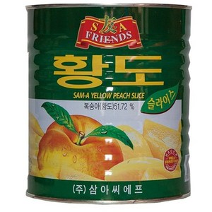 ﻿삼아씨에프 황도 슬라이스 2.96kg 3kg, 6개, 3.96kg