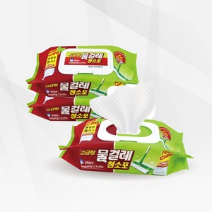 홈인더스트리 물걸레청소포 고급형 중형 25p, 3개