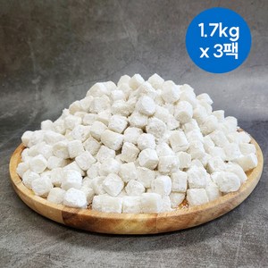 지리산 굳지 않는 눈꽃 빙수떡 1.7kg, 3개, 1kg