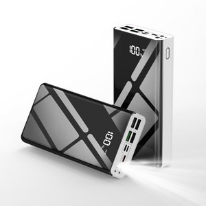 THOUSTA 대용량 보조배터리 고속충전 30000mAh 멀티단자 잔량표시 LED조명 PD 22.5W QC3.0, 화이트