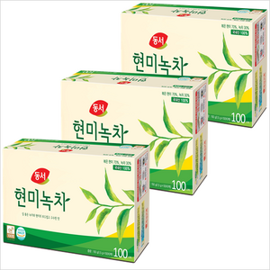 동서 현미녹차 100티백 X 3팩, 1.5g, 100개입, 3개