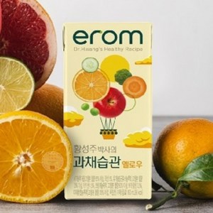 이롬 노란당근 오렌지농축액 과채습관 옐로우 190ML 16팩 채소쥬스, 16개, 0.19l