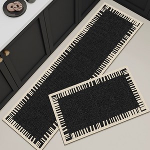 kailotade 빨아쓰는 규조토 특대형 발매트 2종 세트, 블랙 400x1200mm+400x600mm