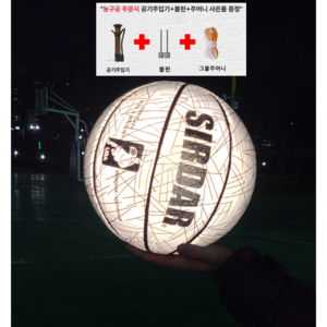 숏츠소개 프리스타일 야광 반사 농구공 7호, 문라이트(화이트), 1개