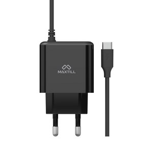맥스틸 25W C타입케이블 일체형 / PPS 초고속 충전기, 1개, GM-TCW25C 블랙
