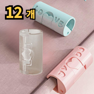 제로크린 침대시트 고정 클립 집게 12P 세트, 1개, 블루