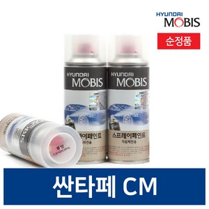 현대모비스 싼타페CM 카페인트 붓 차랑용스프레이 투명 블랙 화이트 1개, 스프레이, NLA