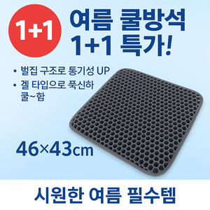 리빙픽스 (100개 특별할인)1+1 벌집 통풍 차량 방석 대형 46cm*43cm, 그레이2개