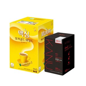 맥심 모카골드 210티+카누 미니 마일드 로스트 아메리카노 100티, 900mg, 1개, 100개입