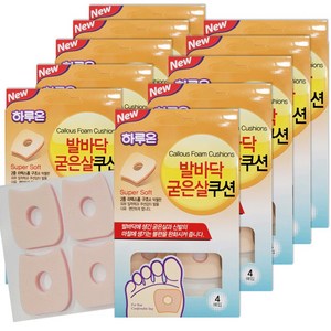 건강두배로 New 하루온 발바닥 굳은살 쿠션 4매입, 10개, 4개입