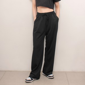 바이엘라 여성 트레이닝 바지 밴딩 와이드 일자 팬츠