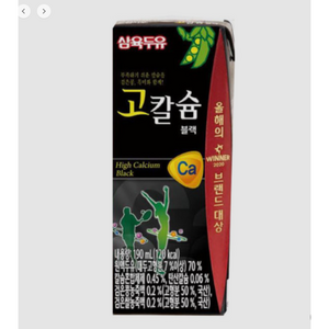 브랜드없음 삼육두유 고칼슘블랙 190ml, 72개