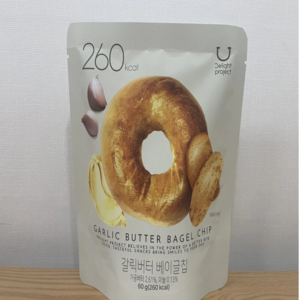 딜라이트 프로젝트 갈릭버터 베이글칩, 60g, 3개