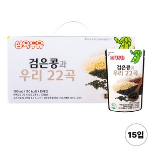 삼육두유 검은콩우리22곡, 15개, 190ml