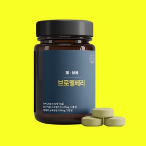 비문앤 브로멜라인 600mg 아이 빌베리, 1개, 60정