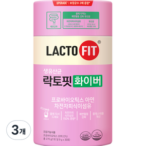 락토핏 화이버 유산균 30p, 270g, 3개