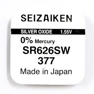 세이코 세자이켄 SR 무수은전지 시계배터리 377 (SR626SW) - 1알, 1개, 1개입