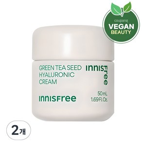 이니스프리 그린티 씨드 히알루론산 고수분 크림, 50ml, 2개