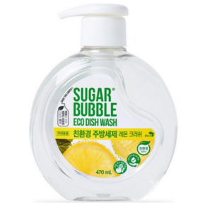 슈가버블 친환경 주방세제 레몬 크러쉬, 470ml, 3개