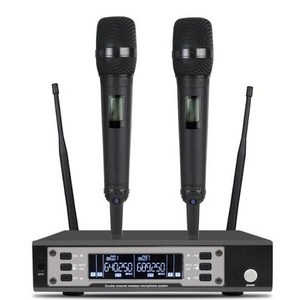 핸드헬드 UHF 금속 마이크 시스템 채널 무선 전문 성능 동적 듀얼 EW135G4 SOMLIMI 무대 장거리, Black