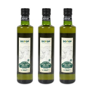 디쿱 유기농 엑스트라버진 냉압착 올리브유, 500ml, 3개